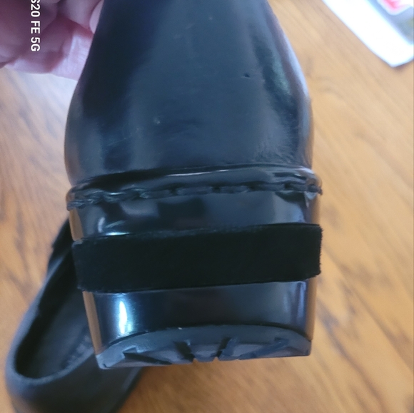 Born Black Leather Clogs with Buckle Detail - Picture 8 of 10